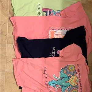 4 SIMPLY SOUTHERN T SHIRTS 3 MEDIUMS 1 SMALL